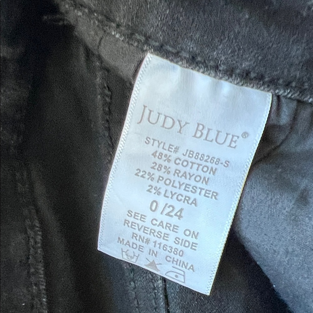 Judy Blue Black Distressed Skinny Jeans - Picture 4 of 6
